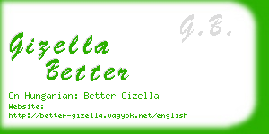 gizella better business card